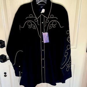 MWG Vintage Men’s Retro Stitch Western Shirt